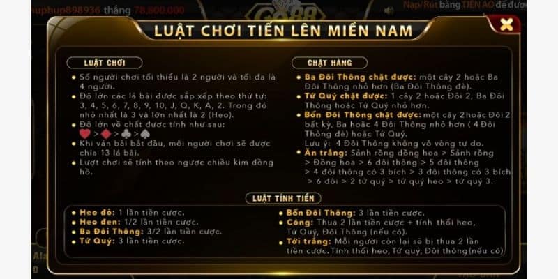 Cẩm nang đánh Tiến lên Miền Nam Go88